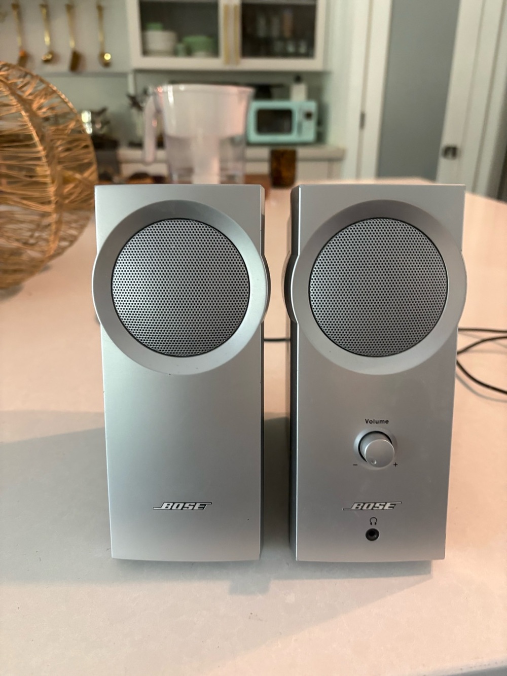 Bose Silver Portable Desktop Speakers with Volume Control/Companion 2 Computer